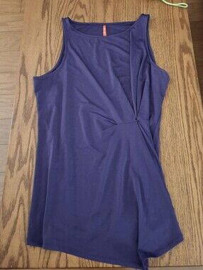 Ruby Ribbon Mini Tee Dress XL Dark Purple Short Sleeve Casual Lounge Dress
